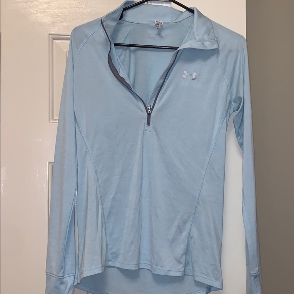 Light blue under armor quarter zip top